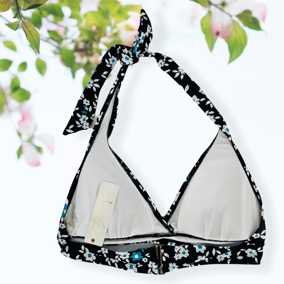 Anne cole marilyn halter floral bikini top size XL - Picture 6 of 7